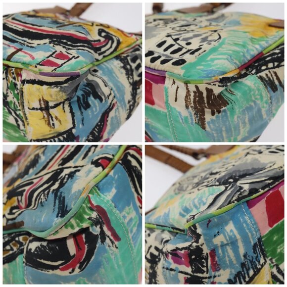 PRADA Hand Bag Nylon Blue Silver Auth 130935 - Picture 15 of 16